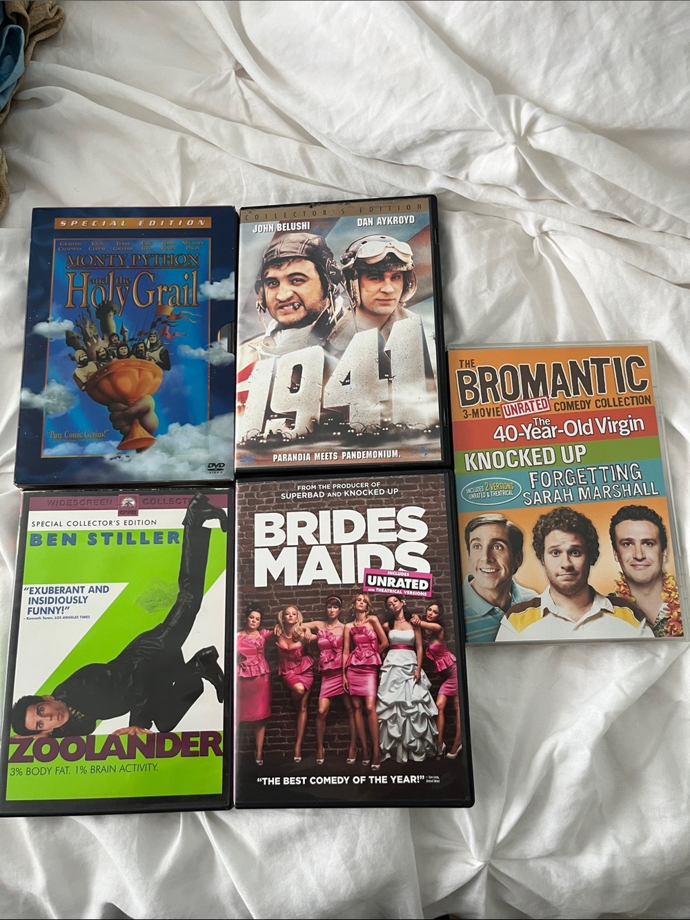 Comedy DVD Bundle7 movies-Monty Python, Zoolander, Bridesmaids, Judd Apatow Trio